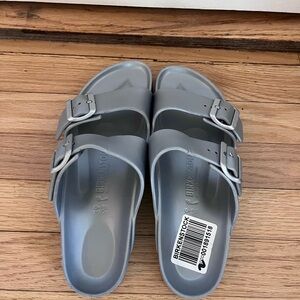 Birkenstock Gray Slide Sandals